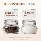 ComSaf 6 Pack 17 oz Glass Jars - Image 3