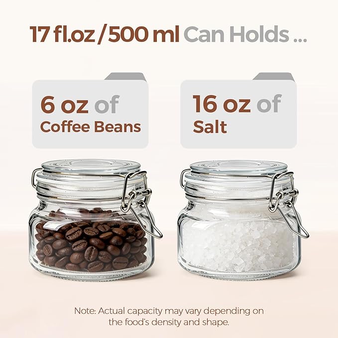 ComSaf 6 Pack 17 oz Glass Jars - Image 3