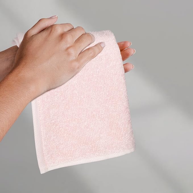 Amazon Basics face Towels for Bathroom, 100% Cotton Extra Absorbent washcloth - Image 8