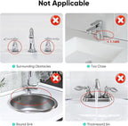 24 Inch Longer Faucet Mat for Kitchen Sink, 5° Slope Fast Self-draining - Image 4