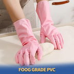 BOOMJOY PVC Cleaning Gloves, Reusable Dishwashing Gloves, Medium Gloves - Image 5