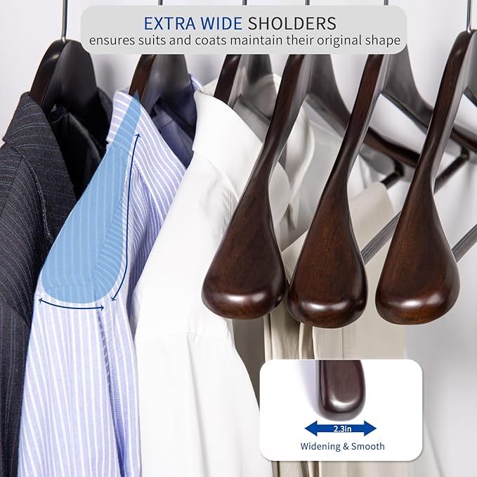 Nature Smile Luxury Mahogany Wooden Suit Hangers - Image 5