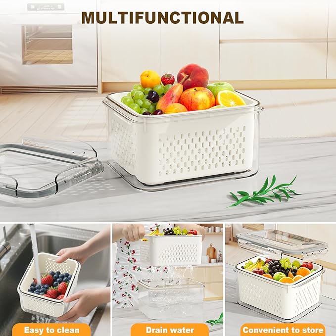 4 Pcs Fruit Storage Containers for Fridge - Image 5