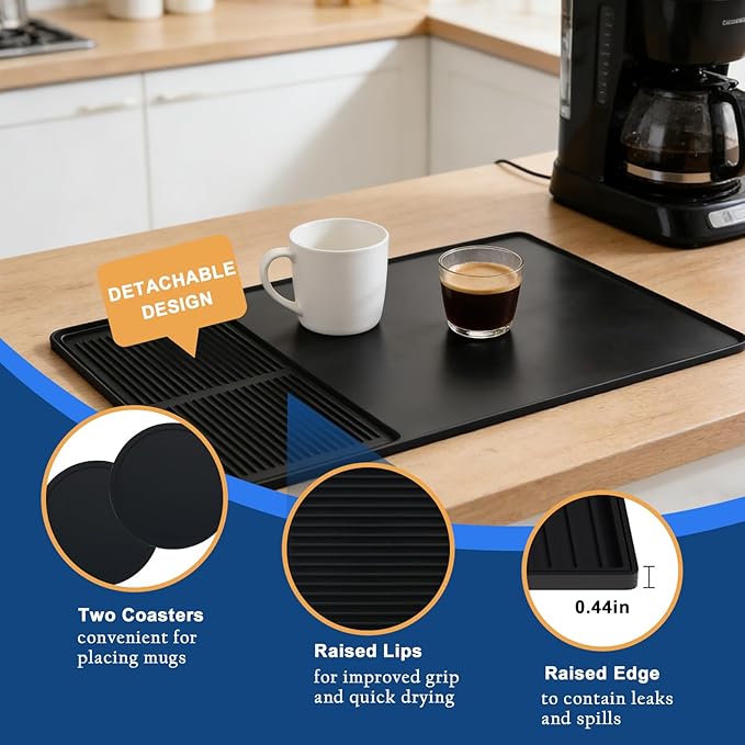 Mrcrypos Silicone Coffee Mat 16X24in Black - Image 3