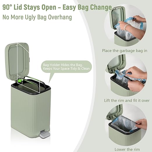 rejomiik Small Bathroom Trash Can - Image 5