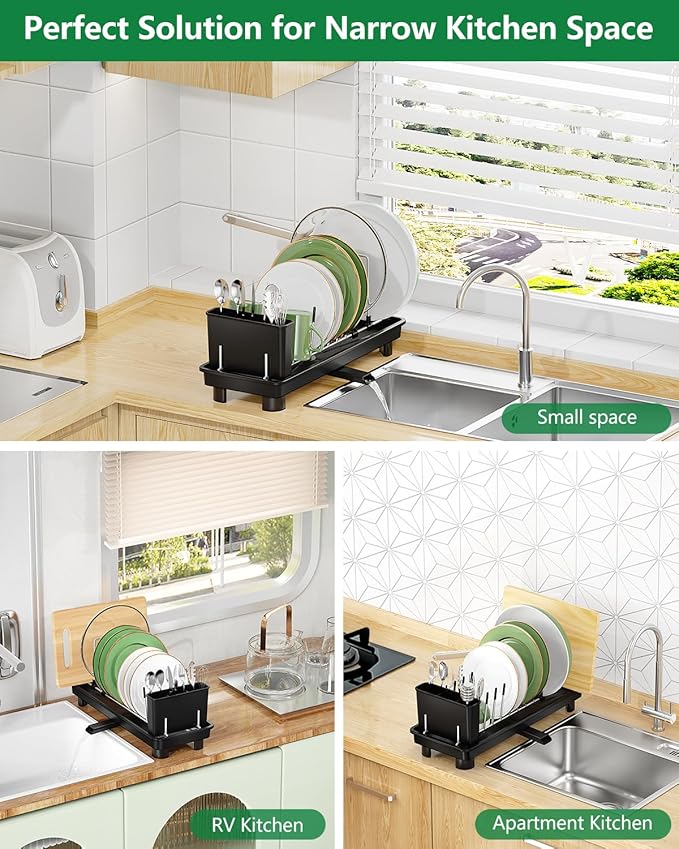 Small Dish Drying Rack, Compact Dish Rack - Image 6