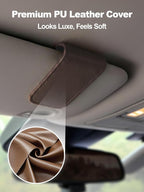 Patented Leather Car Air Freshener Visor Clip, Compatible - Image 2