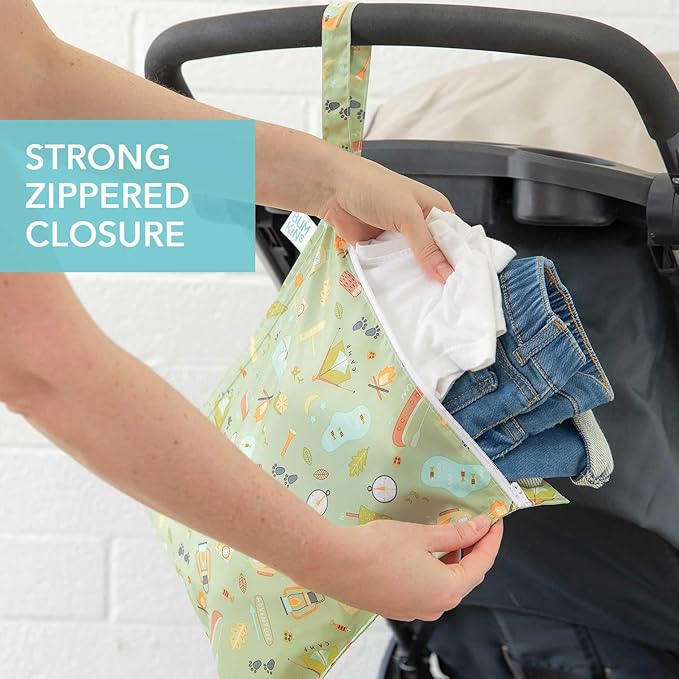 Bumkins Waterproof Wet Bag for Baby, Swim Suit, Cloth Diapers, Pump Parts - Image 4
