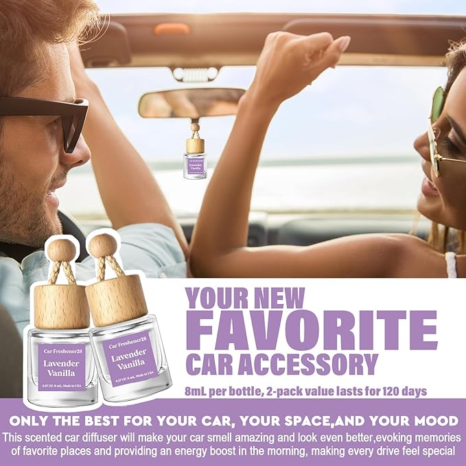 HoogaLife Car Air Freshener Diffuser 2 Pack Hanging Air Freshener Diffuser - Image 3