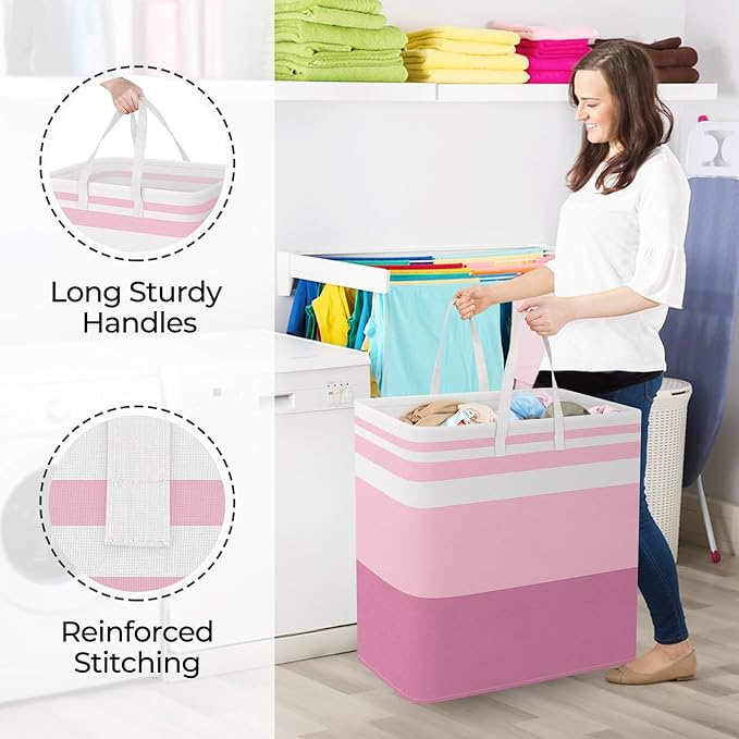 StorageRight Large Collapsible Laundry Basket Hamper - Image 4