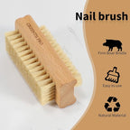 2 Pack Firm Boar Bristle Nail Brush, Hard Beech Wood Handle, Two Sided - Image 6