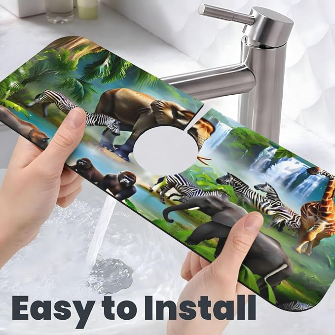 Animal Paradise Kitchen sink faucet pad, strong water absorption, anti slip - Image 6