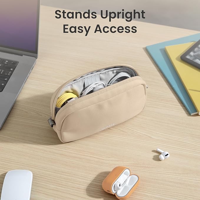 tomtoc Electronics Organizer Travel Case, Water Resistant Travel Bag Cable - Image 3