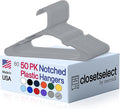 Plastic Hangers 50 Pack by closetselect