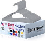 Plastic Hangers 50 Pack by closetselect