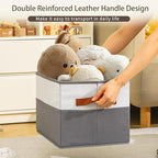 4 Pack Large Storage Bins with Handle, Collapsible Storage Basket - Image 7