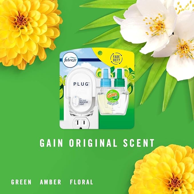 Febreze PLUG, Gain Original, Starter Kit & .87 fl. oz. Refills - Image 8
