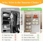 5 Tier Closet Hanging Organizer and Storage Separable Hanging Closet Shelves - Image 8