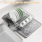 Dish Drying Mat, Silicone Dish Drying Mat - Image 2