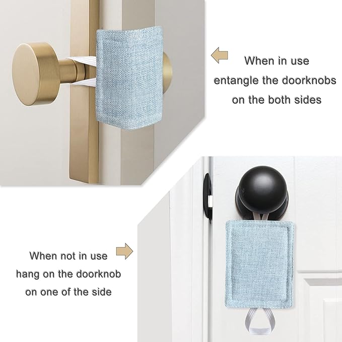 Door Latch Covers for Newborn Door Silencer, Quiet Door Closer Fit for Light - Image 3