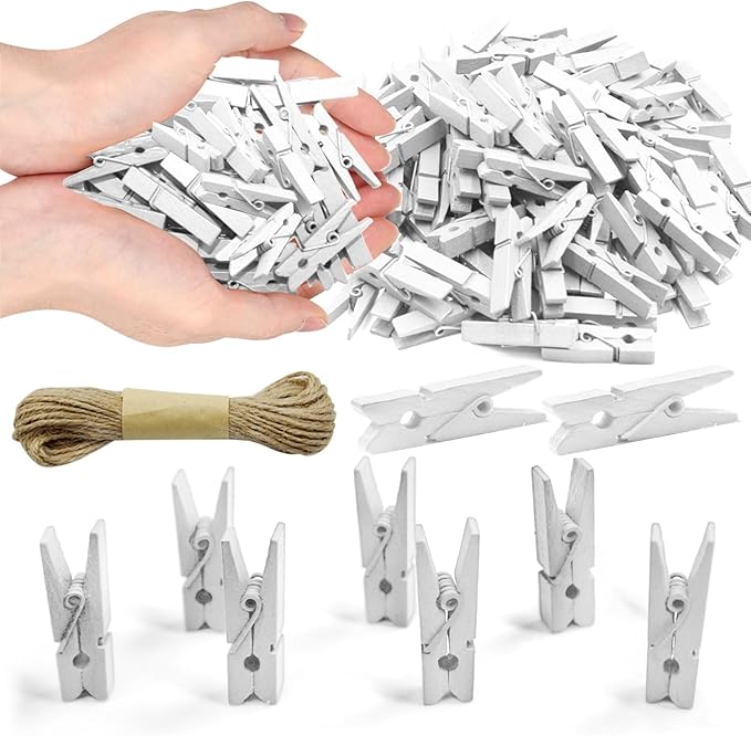 1.35 Inch Mini Clothes Pins for Photo100 Pcs by SETNDTS
