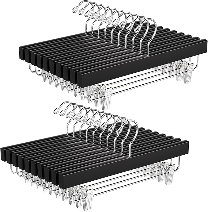 BAGAIL 20 Pack Wooden Pants Hangers by BAGAIL