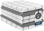 LANE LINEN Cotton Kitchen Towels and Dish Cloths Set, Quick-Drying Dish Towel by LaneLinen