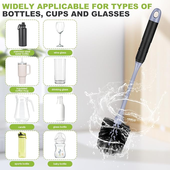 Long Handle Bottle Brush, Reusable Water Bottle Cleaner Brush, Flexible Scrub - Image 6