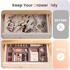 【】 【】 Purple Drawer Organizer, Makeup organizer, 【Holds 177 - Image 4