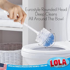 LOLA Classic Toilet Brush, 2 Pack, Durable Fiber Stiff Bristles, Compact Size - Image 2