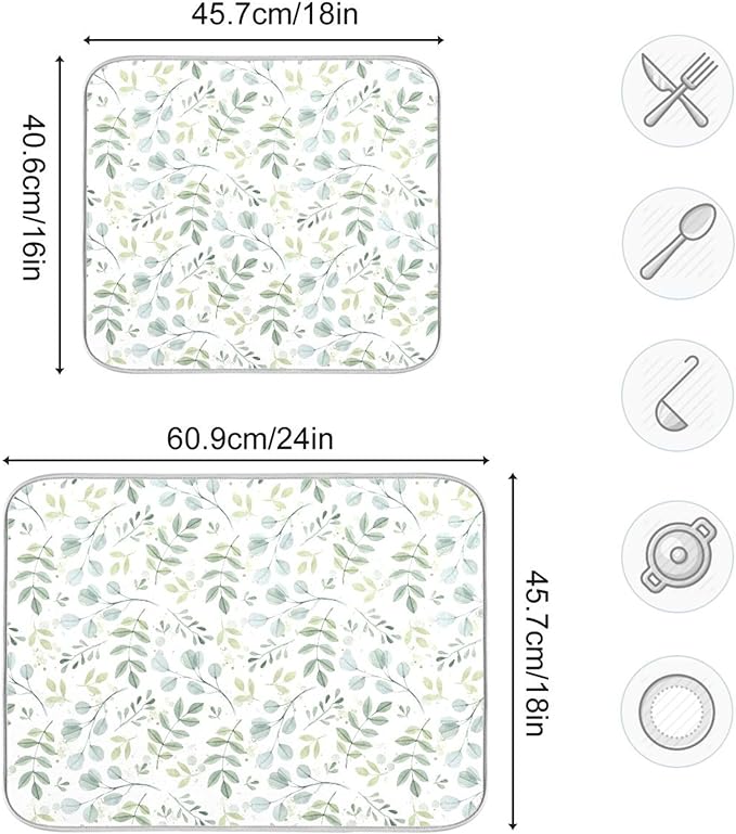 Eucalyptus Leaves Dish Drying Mat - Image 3