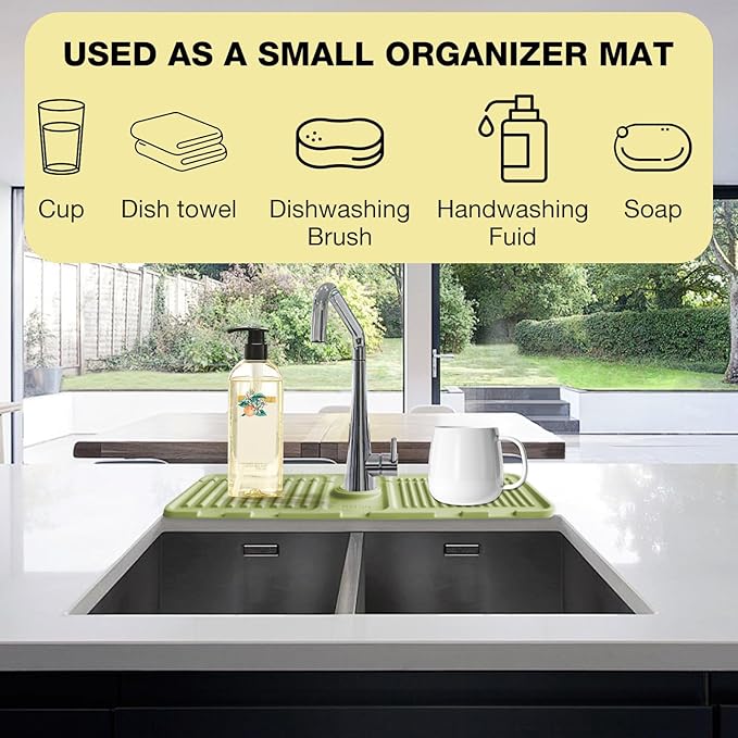 Faucet Mat for Kitchen Sink – Adjustable Silicone Sink Splash Guard - Image 5