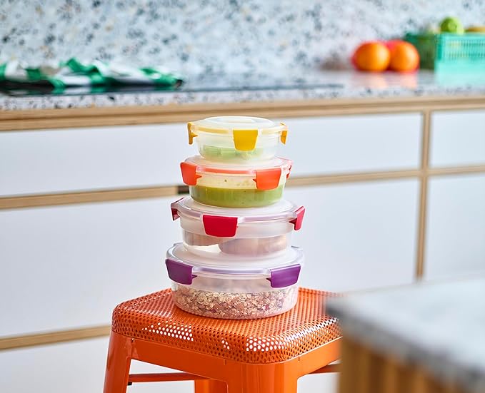 Joseph Joseph Nest Lock 8-piece Plastic BPA Free Round Food Storage Container - Image 2