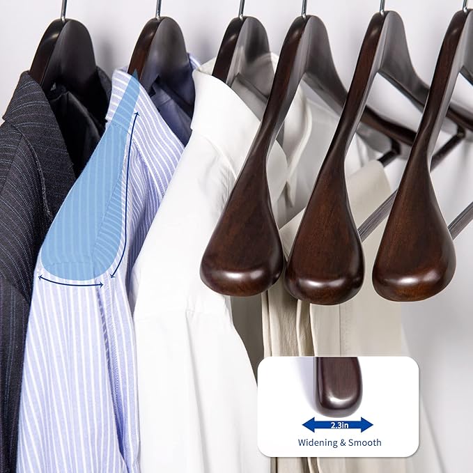 Nature Smile Luxury Mahogany Wooden Suit Hangers - Image 3