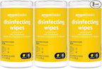 Amazon Basics Disinfecting Wipes, Lemon Scent, by AmazonBasics
