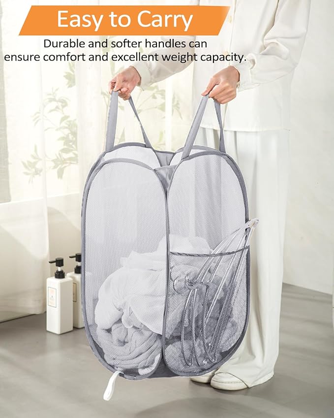 Durable Collapsible Laundry Baskets, Foldable Laundry Hamper - Image 5
