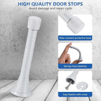12 Pack Spring Door Stops 3 1/4 Inch Flexible Heavy Duty Spring Door Stopper - Image 3