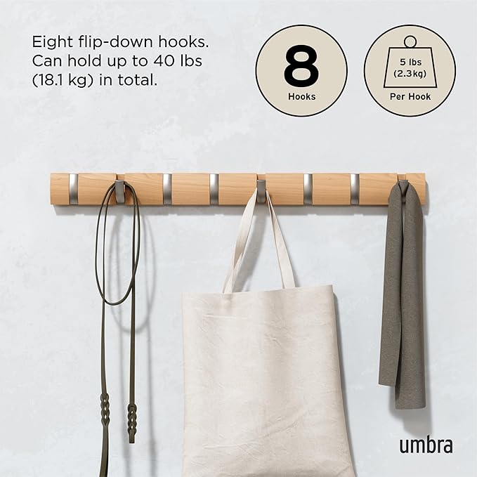Umbra Flip Wall-Mounted Coat Rack - Image 5