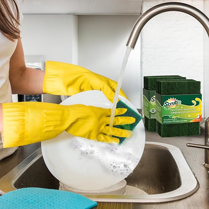 Scouring Pads - Heavy Duty Household Cleaning Scrubber - Reusable Scrubbing - Image 5