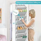 AOODA 10 Tier Clear Over the Door Shoe Organizer Storage, Deep Pockets Large - Image 4