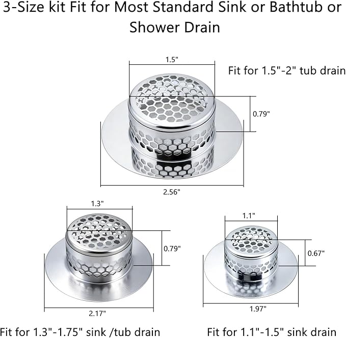 Bathroom Drain Strainers, Hair Catcher - Image 2