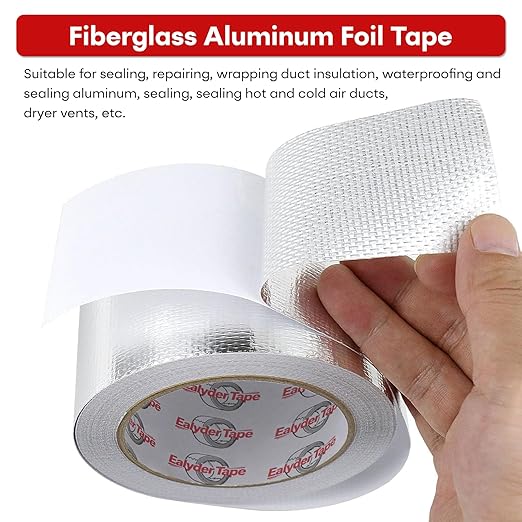 4in x 82ft Adhesive Aluminum Foil Heat Shield Tape, Fiberglass Thermal - Image 5