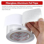 2in x 82ft Adhesive Aluminum Foil Heat Shield Tape, Fiberglass Thermal - Image 5