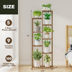 Bamworld 62 " Tall Plant Stand for Indoor Plants Outdoor Corner Plant Shelf Flower Stands for Living Room Balcony and Garden - Image 6