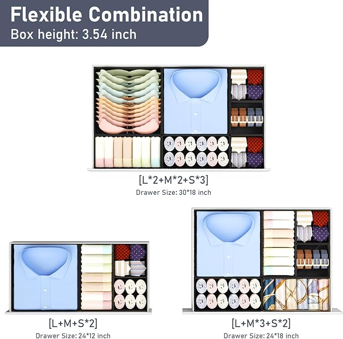 DIMJ Drawer Organizer Clothes 28 Pack - Image 4