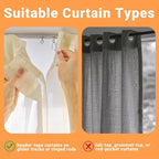 1.2 Inches Curtain Hooks, Sopito 58pcs Metal Drapery Pin and Hook - Image 3