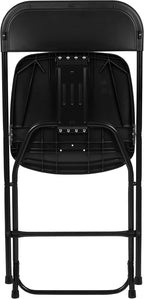 Flash Furniture Hercules Set of 10 Indoor/Outdoor Heavy-Duty Plastic Folding Chairs, Foldable Commercial Stacking Chairs with 650-lb. Static Weight Capacity, Black - Image 14