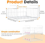Hanging Under Shelf Storage Basket, 4 Pack Foldable Under Cabinet Metal Desk - Image 7
