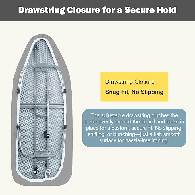 Small Ironing Board Cover and Pad 12"x32" Small Iron Board Cover - Image 3