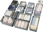 Drawer Organizer Clothes, Foldable Fabric Dresser Organizer Closet Organizers by Fordonral
